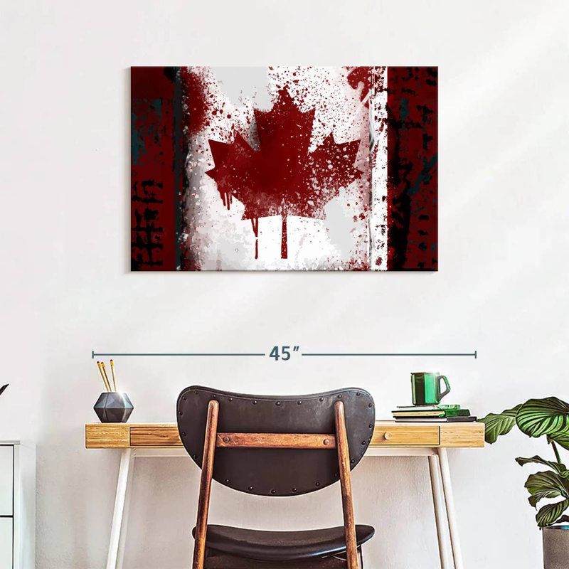 Drapeau du Canada rustique, H 24 po x l 36 po
