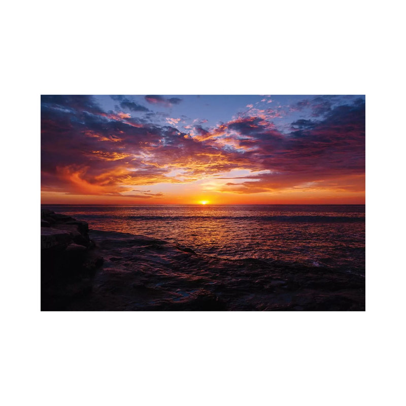 Sunset Cliffs Night III by Bethany Young - Print on Canvas, Wrapped Canvas, 66.04cm H x 101.6cm W x 3.81cm D