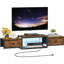Meuble télé flottant 55 po - Console média murale avec lumières DEL, prise et tiroir