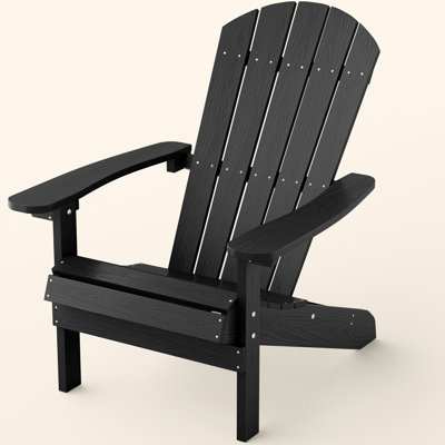 Plastic Adirondack Chair, All-Weather HIPS Outdoor Patio Chairs for Lawn, Garden, Fire Pit, Backyard