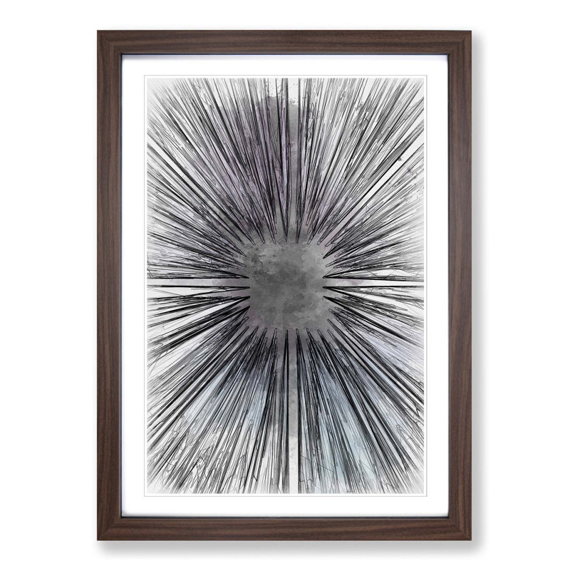 Lost in Space in Abstract - Picture Frame Graphic Art Print, 76cm H x 50cm W x 2cm D, Walnut