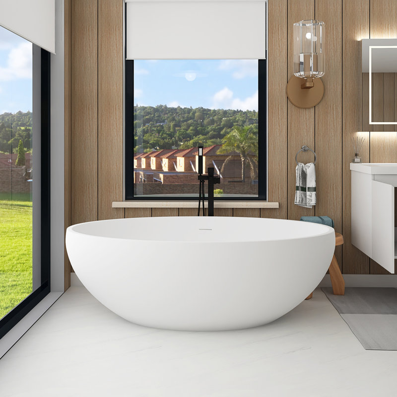 Baignoire de trempage autoportante 67 po 67 po