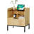 Arlen Modern Bedside Table with Charging Station & Glass Top â€“ 1-Drawer Nightstand,2Pcs-83597252-83597253