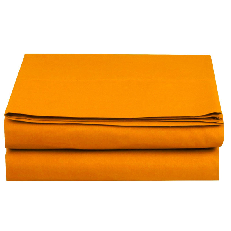 Drap-housse en microfibre 1500 fils, Orange élite, Grand lit