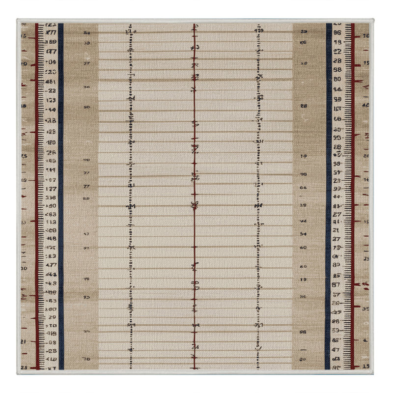 Washable Coordinates Nautical Area Rug, Square 4'