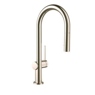 Robinet de cuisine hansgrohe Talis N Prep, 2 jets rétractables O-Style, 1,75 gal / min en nickel poli