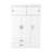 Chile Armoire, Rod, Three Door Cabinet, Two Drawers, Two Superior Adjustable Shelves, Metal Hardware- White