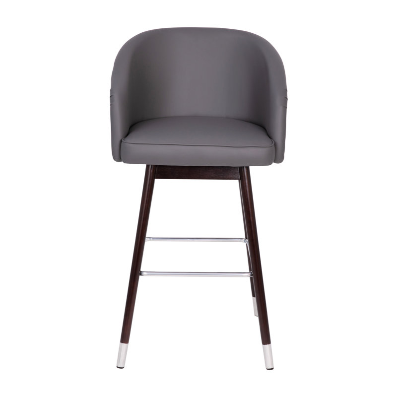Tabouret de comptoir 26,25 po, Tabouret de bar (siège d'une hauteur de 30 po), gris