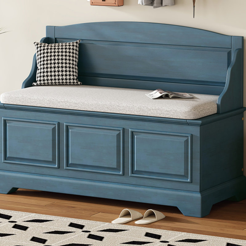 Banc à chaussures, banc de rangement pour chaussures rétro avec dispositifs de fermeture en douceur, coffre de rangement avec rangement caché et coussin pour l'entrée, le couloir, le salon
