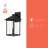 Knipe Velda Clear/Black Outdoor Wall Lantern-66310522