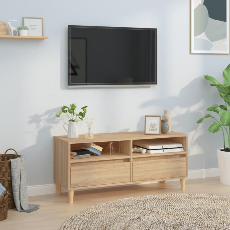 Howie TV Cabinet 100x34,5x44,5 cm Engineered Wood, Sonoma Oak