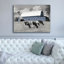 «Blue Barn with Cows» par Lori Deiter, estampe numérique sur toile-954981298