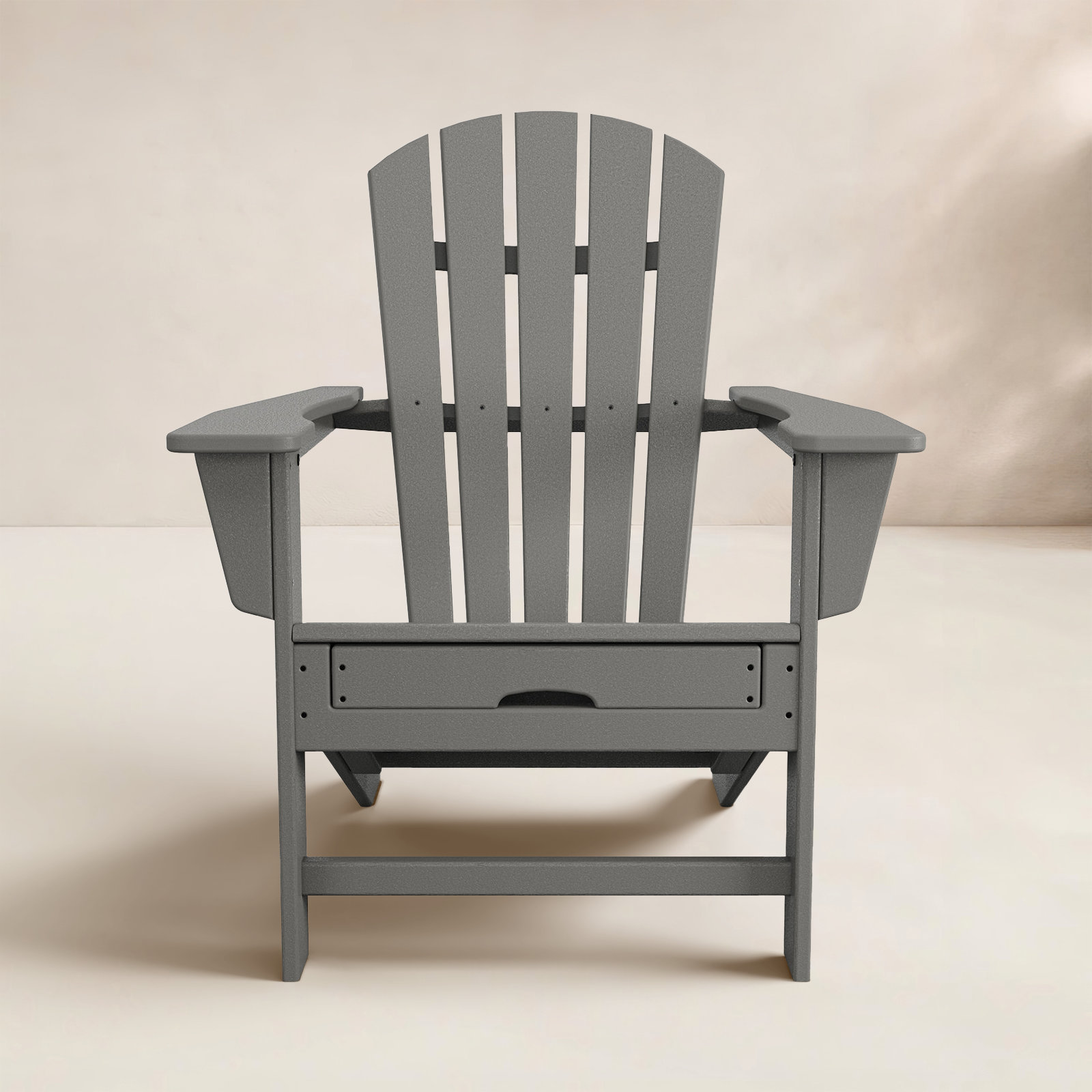 POLYWOOD® Verlyn Adirondack Chair with Leg Rest, Slate Gray