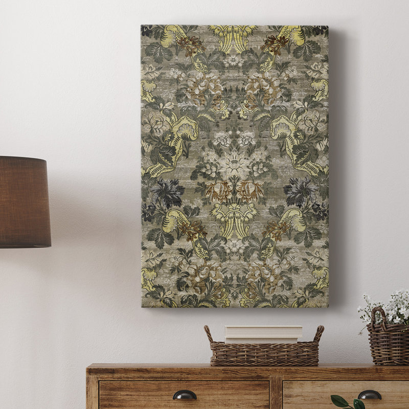 Imprimé floral rétro CCGLXVII - galerie Cavas, H 18 po x l 12 po