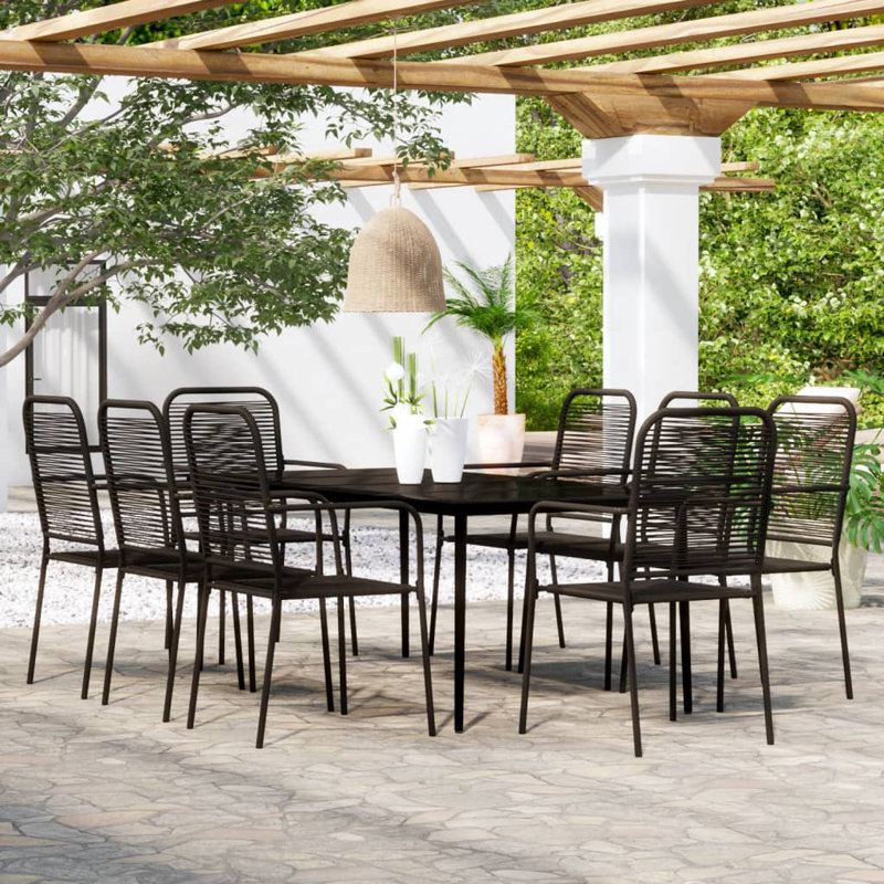 Hisanobu Rectangular 8 - Person 78.7" Long Dining Set