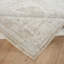 Mona Power Loom Polyester Geometric Area Rug in Cream/Taupe-951414622