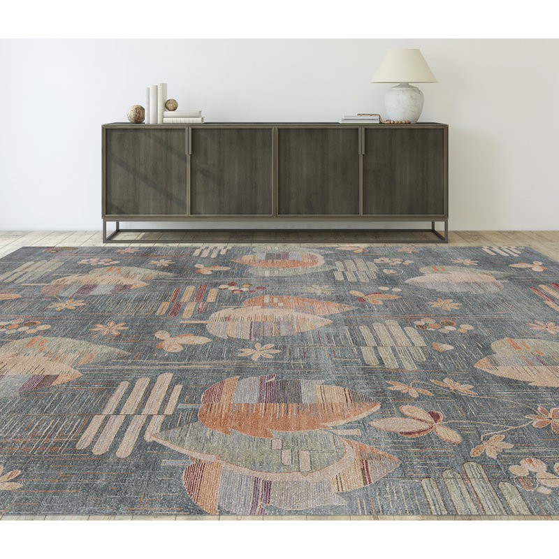 Hand-Knotted High-Quality Green Area Rug