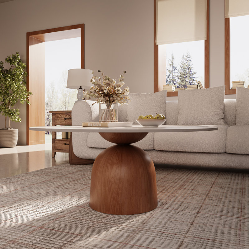 Table d'appoint de salon Ikerne Farmhouse, H 17,4 po x L 41,73 po x l 41,73 po