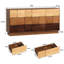 Commode en bois massif à 9 tiroirs de 65 po de couleurs contrastantes