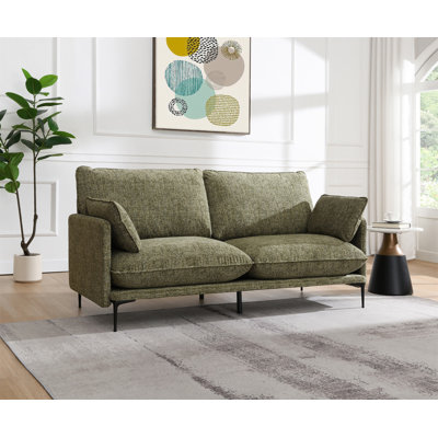 Canapé en tissu avec 2 coussins (coussin compressé)