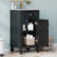 Meuble-lavabo de salle de bain avec lavabo en céramique, ensemble de meuble-lavabo simple autoportant avec porte à fermeture douce, tablette réglable, style français
