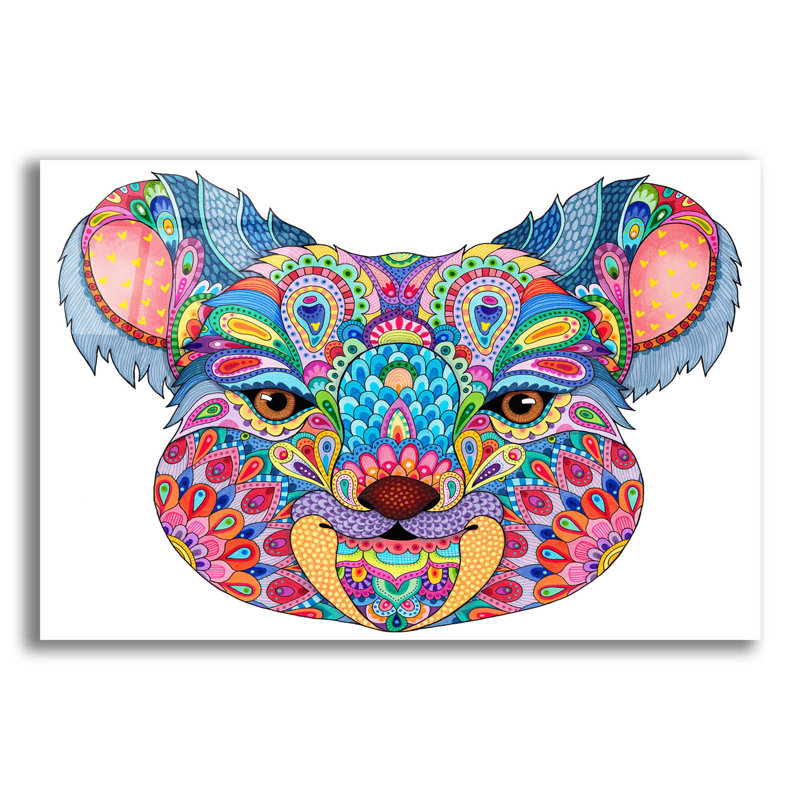 Art mural en verre Millwood Pines «Koala Smiles» par Hello Angel, H 16 po x l 24 po x P 0,2 po
