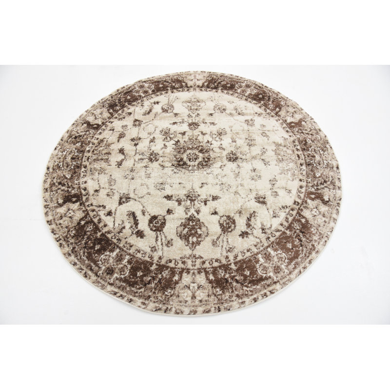 Tapis crème Anah, Rond 5 pi