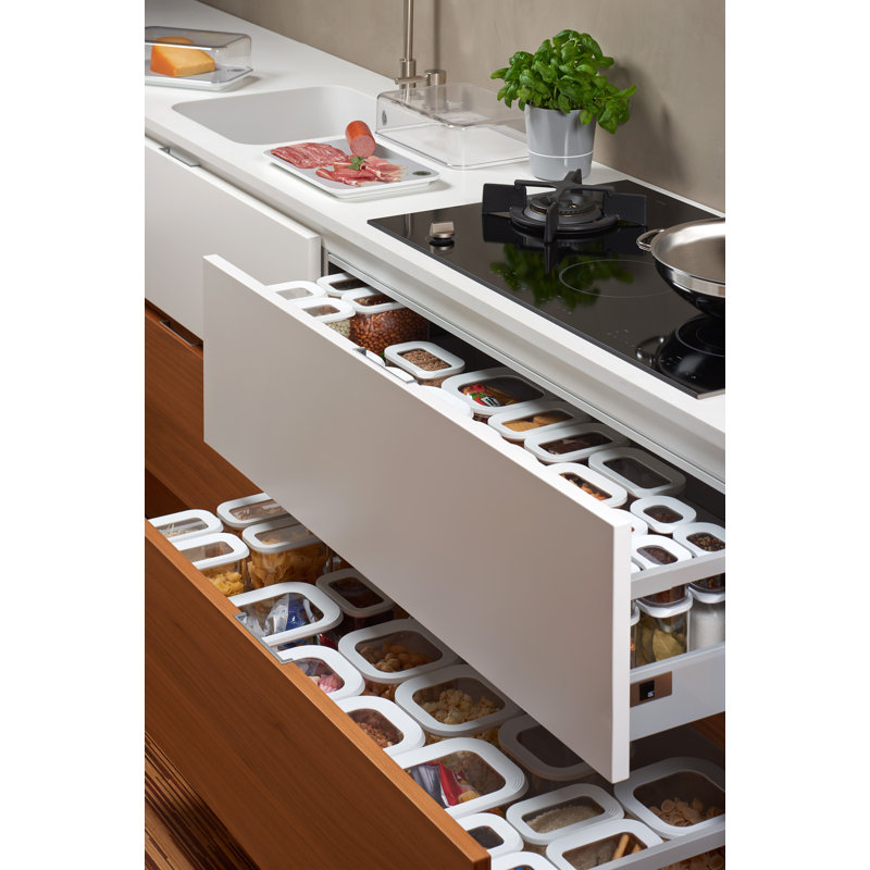 Modula 5-Piece White BPA-Free Plastic Storage Set