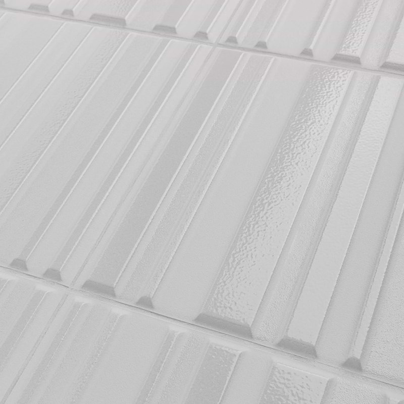Sydney 8x16 3D Mixed Finish Ceramic Tile, Silver