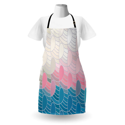 Dakota Fields Abstract Apron Unisex Pastel Tone Striped Motifs Adult Size Multicolor