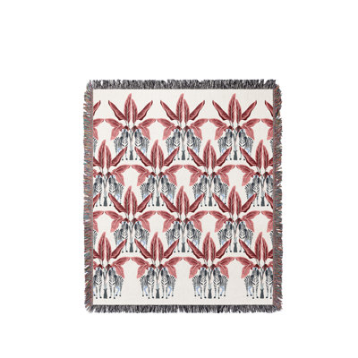 Xavier Zebra Cotton Blend Blanket Throw