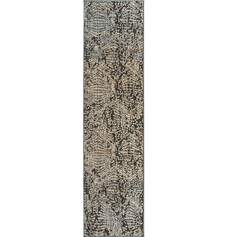 Kauffman Blue/Yellow Area Rug, Runner 2'2" x 8'0"