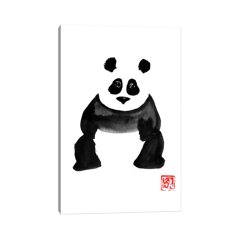 Funny Manda by Péchane - Painting on Canvas, 20.32 cm H x 30.48 cm W, Wrapped Canvas