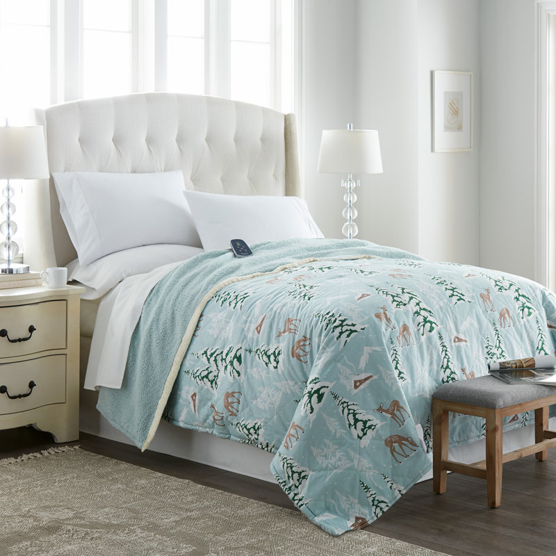 Couverture électrique en sherpa Micro Flannel®, Double, Merveille d'hiver