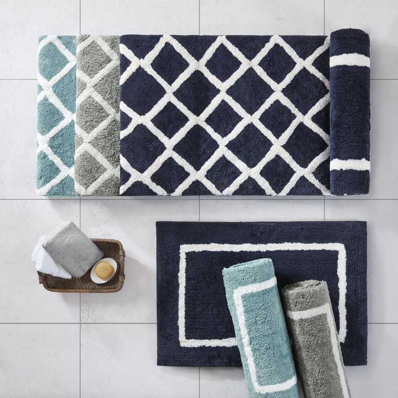 Tapis pour salle de bain Bittman, Marine, L 21 po x L 34 po