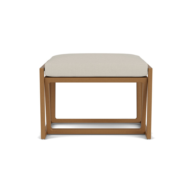 Summit Outdoor Ottoman, Hickory, Fife Fog