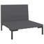 Canapé de jardin Vidaxl gris foncé