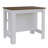3-Shelf Kitchen Island White And Walnut