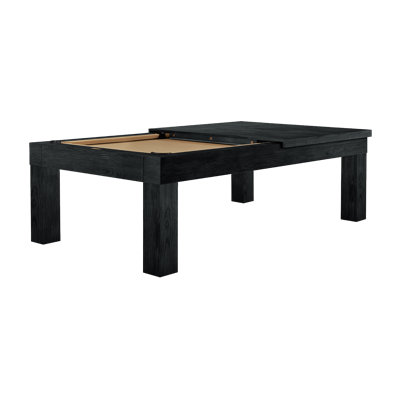 American Heritage Alta Dining Conversion Top - Solid Walnut with Magnetic Alignment Panels, Seats 8–10, Black Ash