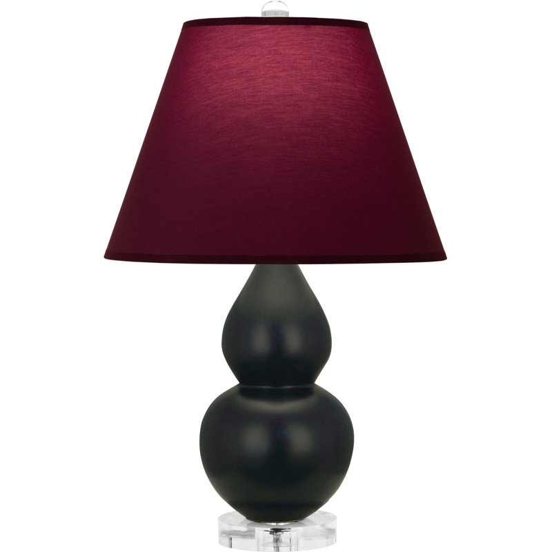 Petite lampe d'appoint à double gourde, Noir, Perle