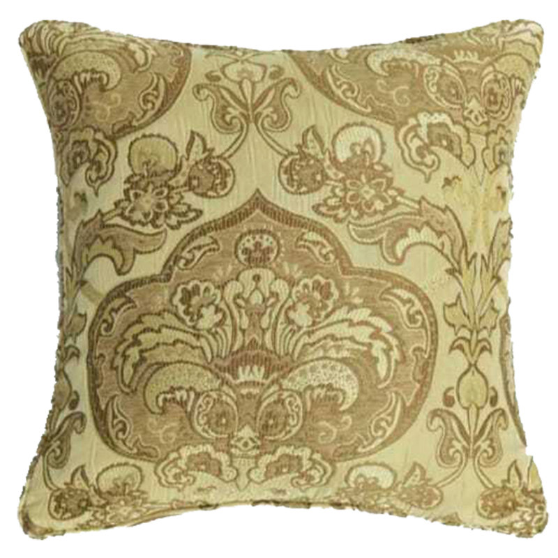Pilarcitos Floral Square Euro Cushion Cover, 56 x 56cm, Gold