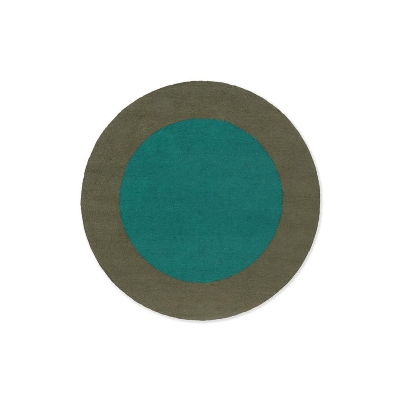 Habitat Festival Hand Tufted Area Rug in Aqua/Gray, Round 4'11"