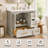 Calonia Snowline Freestanding Double Sink Bathroom Vanity With Engineered Stone Top-536950026