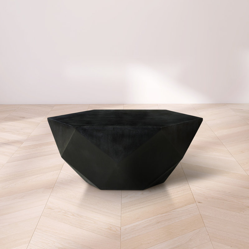 Diamante Veneer Diamond Shaped Coffee Table, Black