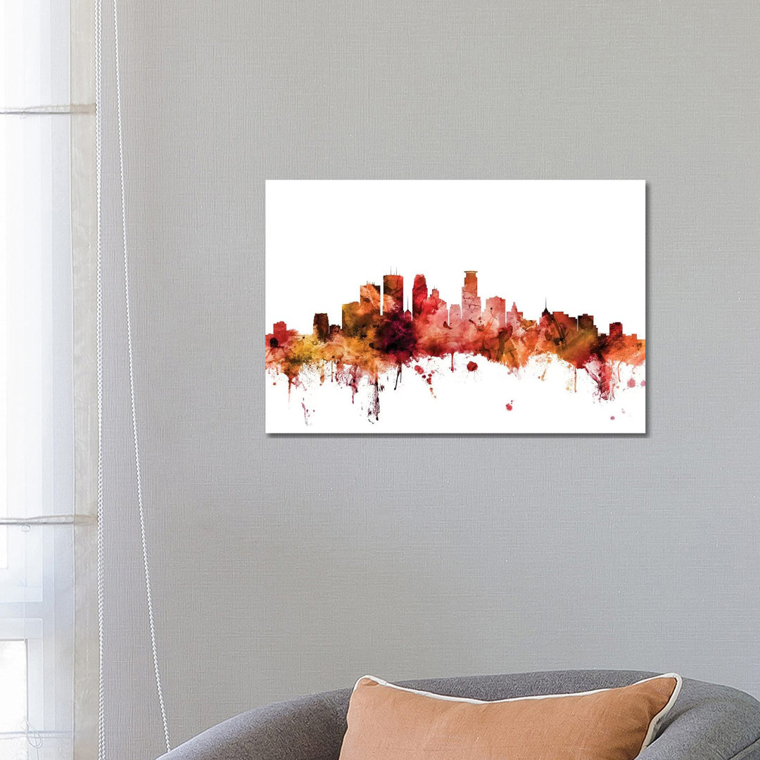 Minneapolis, Minnesota Skyline by Michael Tompsett - Wrapped Canvas Gallery-Wrapped Canvas GiclÃ©e