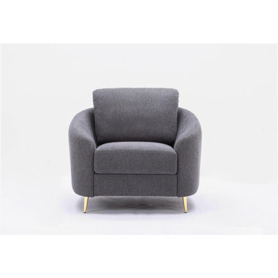 Chaise en lin gris yuina