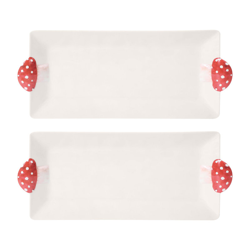 2-Piece Mushroom 16" Rect. Tray