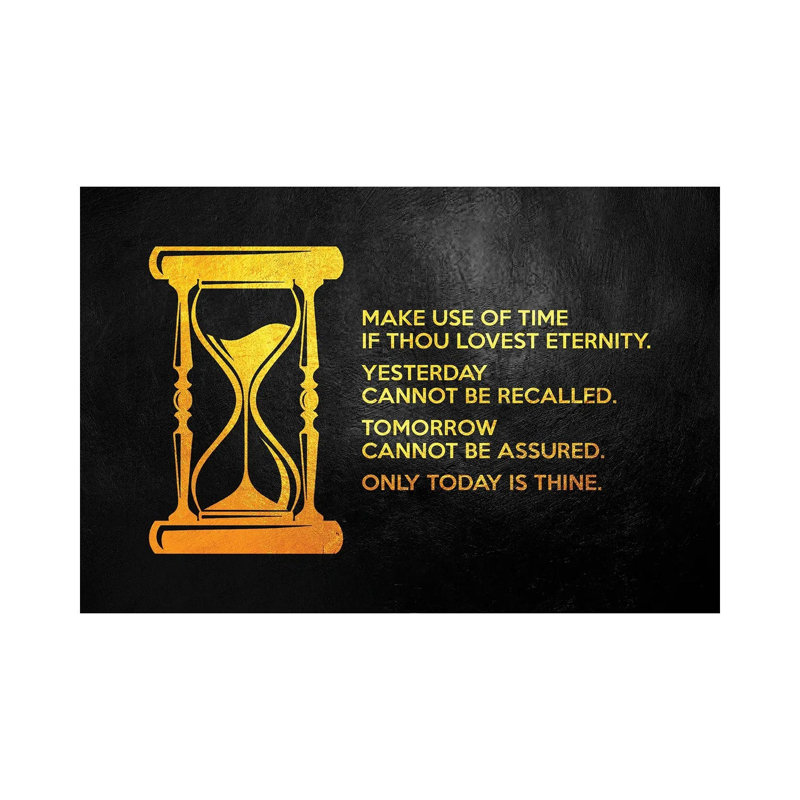 Use Time Wisely by Adrian Baldovino - Wrapped Canvas Print, 20.32 cm H x 30.48 cm W