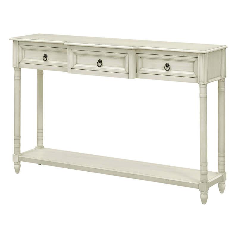 Lizabeth Console Table Sofa Table with Drawers for Entryway,Entry table,Hallway table,Hoyer table, Antique Beige