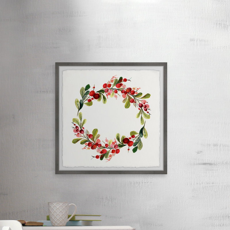 Merry Toyon Berries II - Single Picture Frame Painting, 61cm H x 61cm W x 3.81cm D